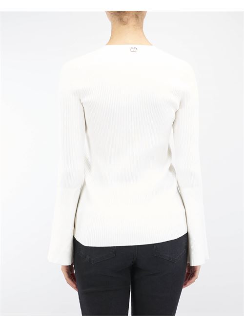 Fitted ribbed sweater with crossover Twinset TWIN SET | Sweater | TT3023282